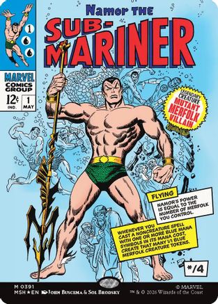 Namor The Sub-Mariner (Borderless)  [Foil]  (MSH-391) - [Marvel Super Heroes]