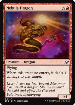 Nebula Dragon  [Foil]  (EOE-147) - [Edge of Eternities]
