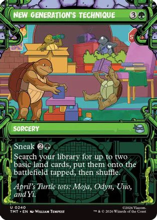 New Generation's Technique (Showcase)  [Foil]  (TMT-240) - [Teenage Mutant Ninja Turtles]