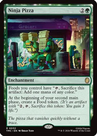 Ninja Pizza  [Foil]  (TMC-032) - [Commander: Teenage Mutant Ninja Turtles]
