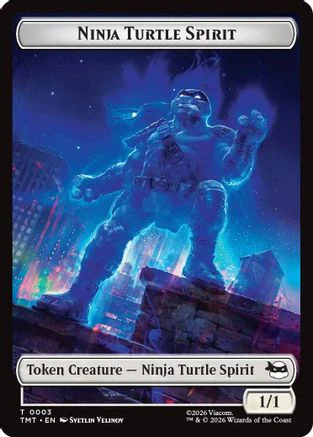 Ninja Turtle Spirit // Food Double-Sided Token  [Foil]  (TMT-3 // 8) - [Teenage Mutant Ninja Turtles]