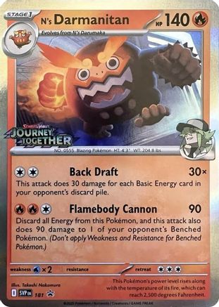 N's Darmanitan (Prerelease) - (181) Holofoil [SV Scarlet & Violet Promo Cards]