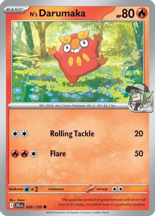 N's Darumaka  - (026/159) Reverse Holofoil [SV09 Journey Together]