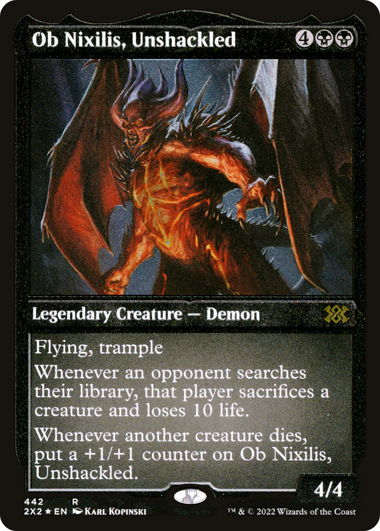 Ob Nixilis, Unshackled (Foil Etched)  [Foil]  (2X2-442) - [Double Masters 2022]