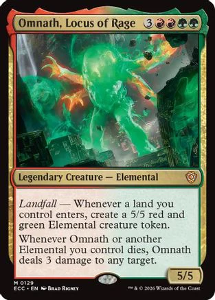 Omnath, Locus of Rage  (ECC-129) - [Commander: Lorwyn Eclipsed]