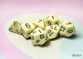 Opaque Polyhedral Pastel Yellow/Black 7-Die Set