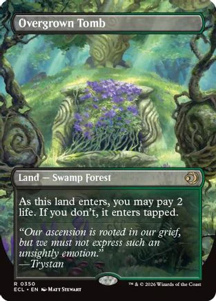 Overgrown Tomb (Borderless)  (ECL-350) - [Lorwyn Eclipsed]