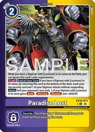 Paradise Lost (Limited Foil) (EX10-071) - [Sinister Order] Foil