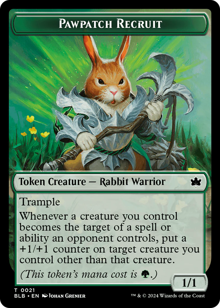 Pawpatch Recruit  [Foil]  (BLB-021) - [Bloomburrow Tokens]