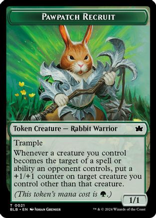 Pawpatch Recruit // Map Double-Sided Token  (BLB-21 // 17) - [Bloomburrow]