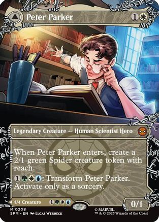 Peter Parker (0208) (Borderless)  [Foil]  (SPM-208) - [Marvel's Spider-Man]