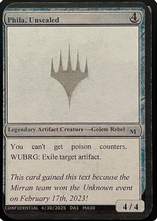 Phila, Unsealed (Reprint)  (-) - [Un-Known Event Playtest Cards]