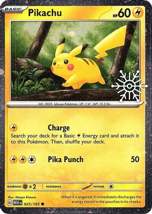 Pikachu - 025/165 (Holiday Calendar)  - (025/165) Holofoil [Miscellaneous Cards & Products]