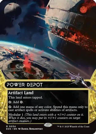 Power Depot (0034) (Borderless)  [Foil]  (EOS-034) - [Edge of Eternities: Stellar Sights]