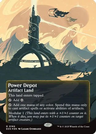 Power Depot (0169) (Borderless) (Galaxy Foil)  [Foil]  (EOS-169) - [Edge of Eternities: Stellar Sights]