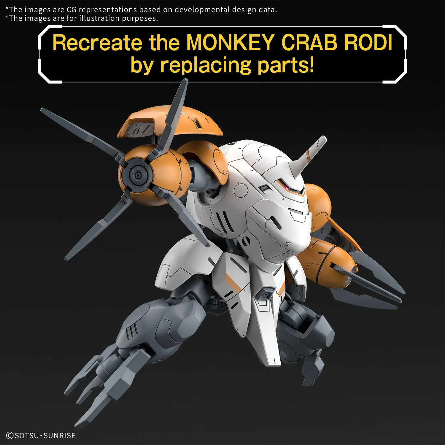 BANDAI HOBBY HGIBO 1/144 598'S MONKEY RODI / MONKEY CRAB RODI - Image 2