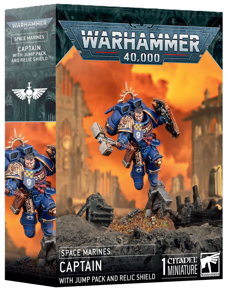 Space Marines: Captain with Jump Pack and Relic Shield