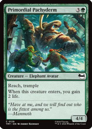 Primordial Pachyderm  [Foil]  (TMT-129) - [Teenage Mutant Ninja Turtles]