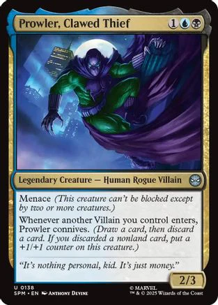 Prowler, Clawed Thief  [Foil]  (SPM-138) - [Marvel's Spider-Man]