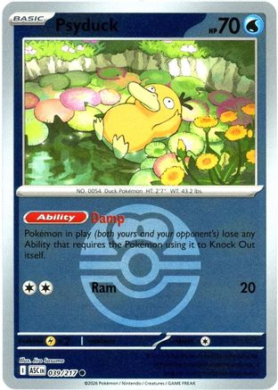 Psyduck (Love Ball) - (039/217) Reverse Holofoil [ME Ascended Heroes]