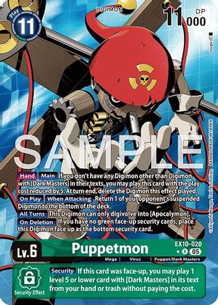 Puppetmon (Alternate Art) (EX10-020) - [Sinister Order] Foil