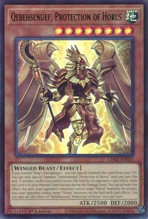 Qebehsenuef, Protection of Horus [CH02-EN025] - THE CHRONICLES DECK: Spirit Charmers (All-Foil Edition) 1st Edition - Ultra Rare