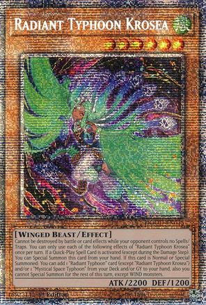 Radiant Typhoon Krosea (Starlight Rare) [DOOD-EN015] - Doom of Dimensions 1st Edition - Starlight Rare