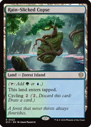 Rain-Slicked Copse  (ECC-023) - [Commander: Lorwyn Eclipsed]