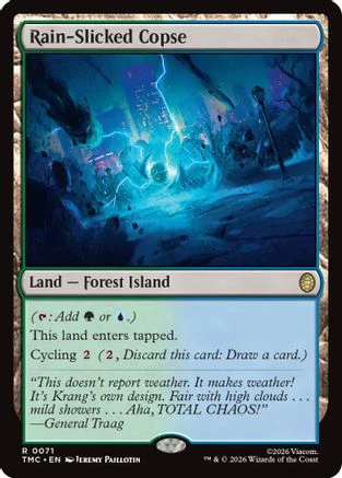 Rain-Slicked Copse  [Foil]  (TMC-071) - [Commander: Teenage Mutant Ninja Turtles]
