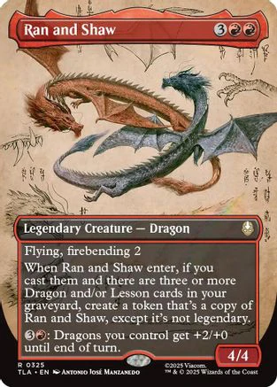 Ran and Shaw (Borderless)  [Foil]  (TLA-325) - [Avatar: The Last Airbender]