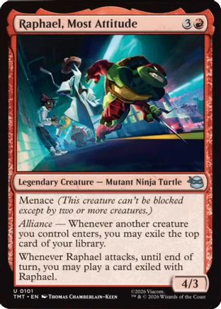 Raphael, Most Attitude  [Foil]  (TMT-101) - [Teenage Mutant Ninja Turtles]