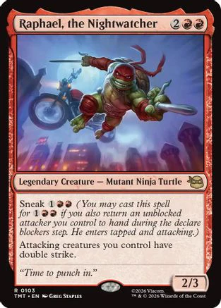 Raphael, the Nightwatcher  [Foil]  (TMT-103) - [Teenage Mutant Ninja Turtles]
