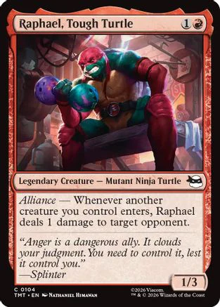 Raphael, Tough Turtle  [Foil]  (TMT-104) - [Teenage Mutant Ninja Turtles]