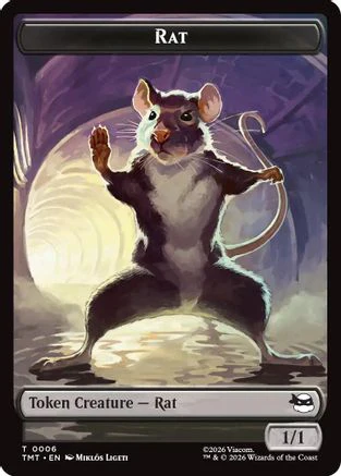 Rat // Food Double-Sided Token  (TMT-6 // 8) - [Teenage Mutant Ninja Turtles]