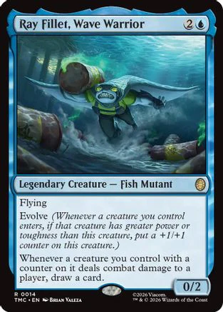 Ray Fillet, Wave Warrior  (TMC-014) - [Commander: Teenage Mutant Ninja Turtles]
