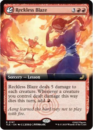 Reckless Blaze (Extended Art)  [Foil]  (TLE-197) - [Avatar: The Last Airbender: Eternal-Legal]