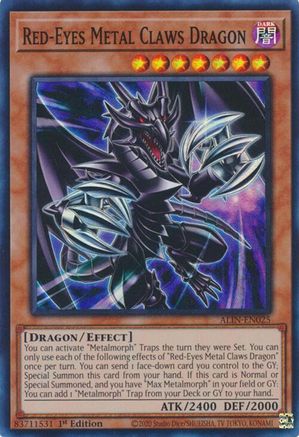 Red-Eyes Metal Claws Dragon [ALIN-EN025] - Alliance Insight 1st Edition - Super Rare