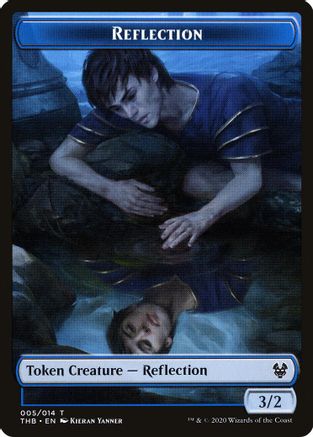 Reflection // Satyr Double-Sided Token  [Foil]  (THB-5 // 9) - [Theros Beyond Death Tokens]