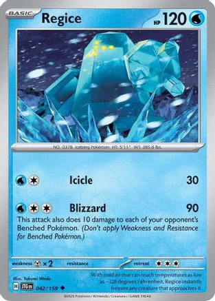 Regice  - (042/159) Reverse Holofoil [SV09 Journey Together]