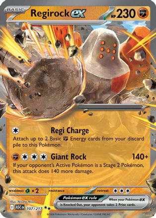 Regirock ex - (107) Holofoil [ME Ascended Heroes]