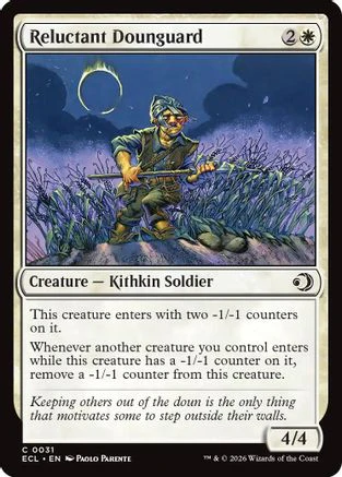 Reluctant Dounguard  [Foil]  (ECL-031) - [Lorwyn Eclipsed]