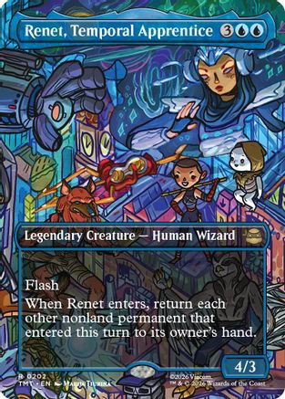 Renet, Temporal Apprentice (Borderless)  [Foil]  (TMT-202) - [Teenage Mutant Ninja Turtles]