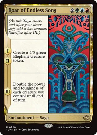 Roar of Endless Song  [Foil]  (TDM-220) - [Tarkir: Dragonstorm]: (enchantment)
