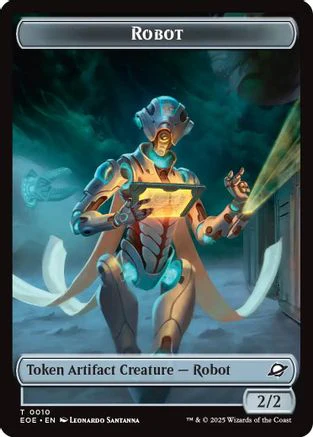 Robot // Drone Double-Sided Token  [Foil]  (EOE-10 // 3) - [Edge of Eternities]