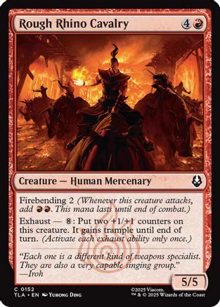 Rough Rhino Cavalry  [Foil]  (TLA-152) - [Avatar: The Last Airbender]