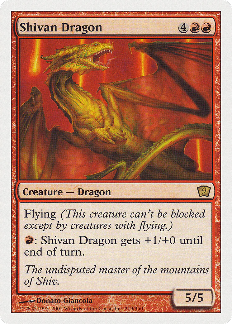 (RU) Shivan Dragon [Ninth Edition] (Foreign Language)