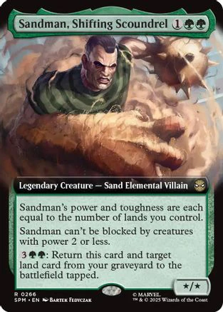 Sandman, Shifting Scoundrel (Extended Art)  [Foil]  (SPM-266) - [Marvel's Spider-Man]