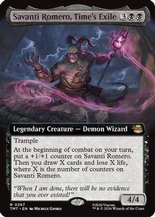 Savanti Romero, Time's Exile (Extended Art)  [Foil]  (TMT-267) - [Teenage Mutant Ninja Turtles]
