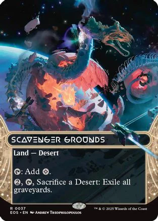 Scavenger Grounds (0037) (Borderless)  [Foil]  (EOS-037) - [Edge of Eternities: Stellar Sights]