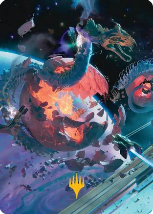 Scavenger Grounds Art Card (47/54) (Gold-Stamped Planeswalker Symbol)  (AAEOE-047) - [Art Series: Edge of Eternities]